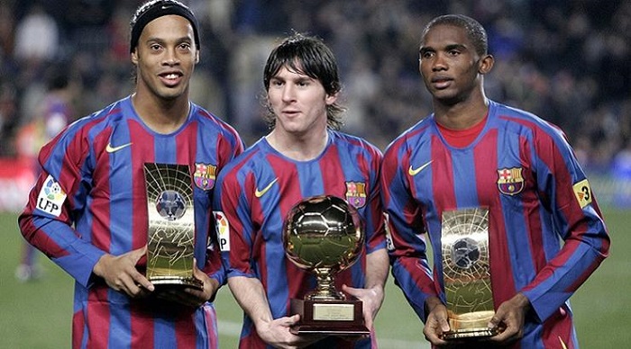 Ronaldinho, Messi and Eto'o