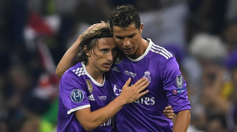 Luka Modric and Cristiano Ronaldo.