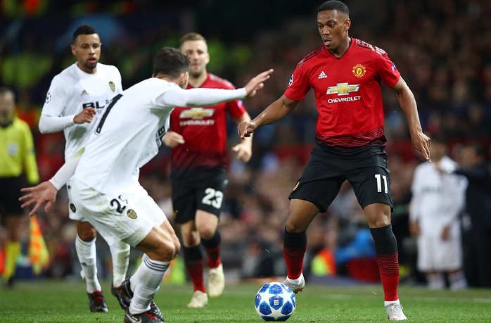 Anthony Martial of Manchester United.