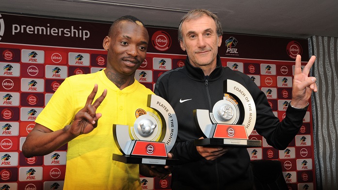 Khama Billiat and Giovanni Solinas,of Kaizer Chiefs.