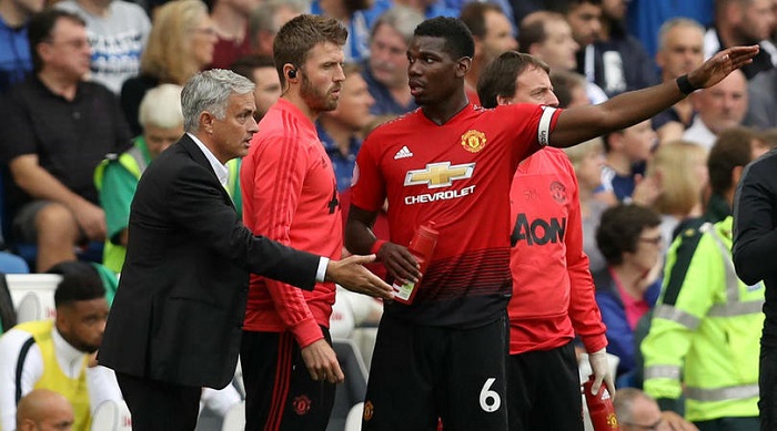 Paul Pogba and Jose Mourinho