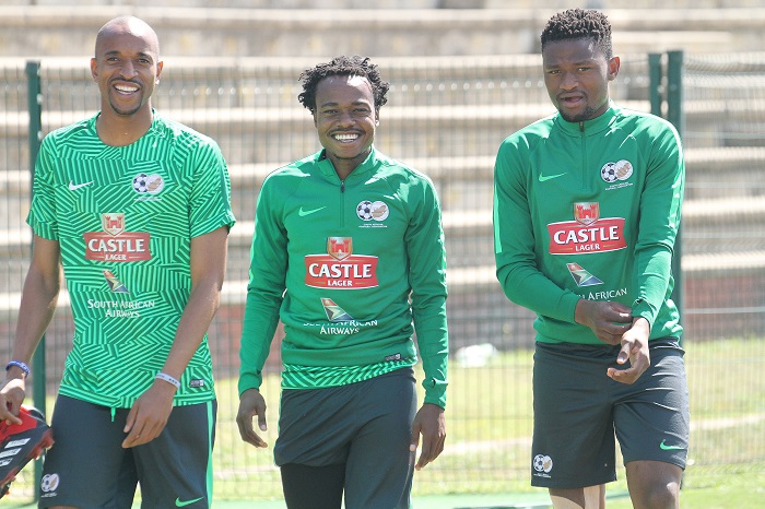 Tiyani Mabunda, Percy Tau and Motjeka Madisha