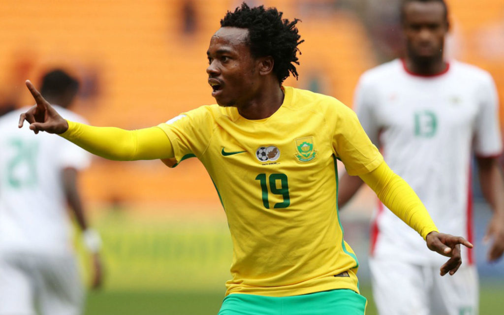 Bafana Bafana striker Percy Tau