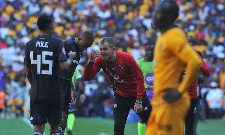 Milutin Sredojevic coach of Orlando Pirates during the Absa Premiership match between Orlando Pirates and Kaizer Chiefs on the 27 October 2018 at FNB Stadium, Soweto / Pic Sydney Mahlangu/BackpagePix