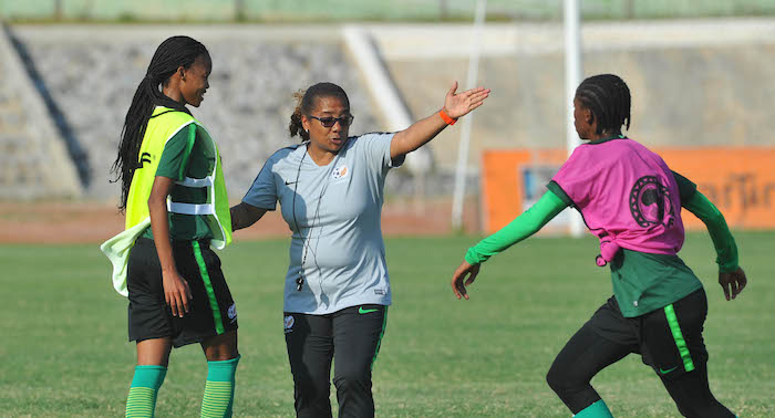 Desiree Ellis head coach of South Africa during the 2018 South Africa Training on the 16 November 2018 at Nduom Sports Stadium, Ghana / Pic Sydney Mahlangu/BackpagePix