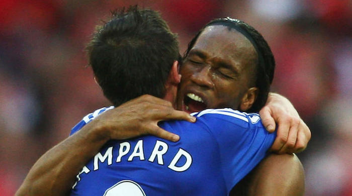 Frank Lampard and Didier Drogba