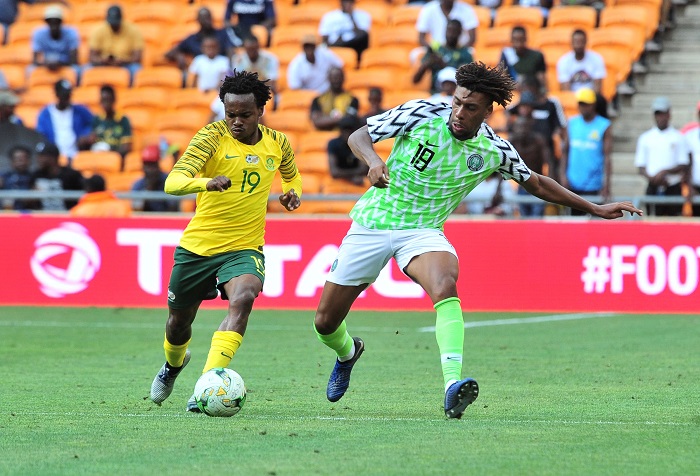 Percy Tau and Alex Iwobi