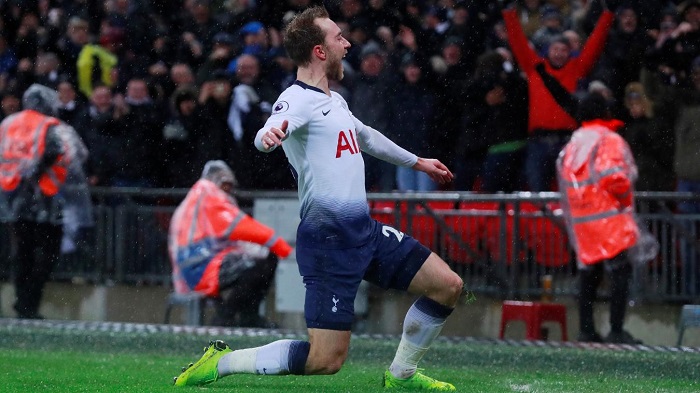 Christian Eriksen of Tottenham Hotspurs