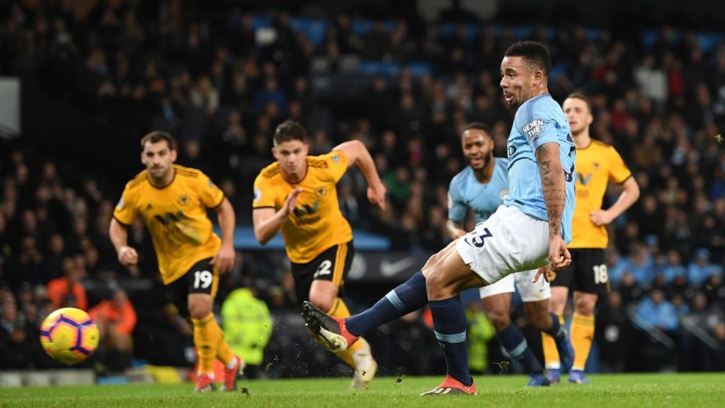 Man City cruise past 10-man Wolves