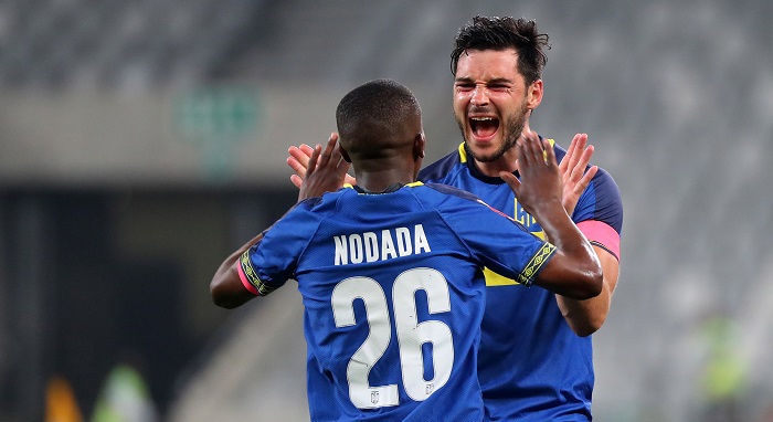 Thabo Nodada and Roland Putsche of Cape Town City