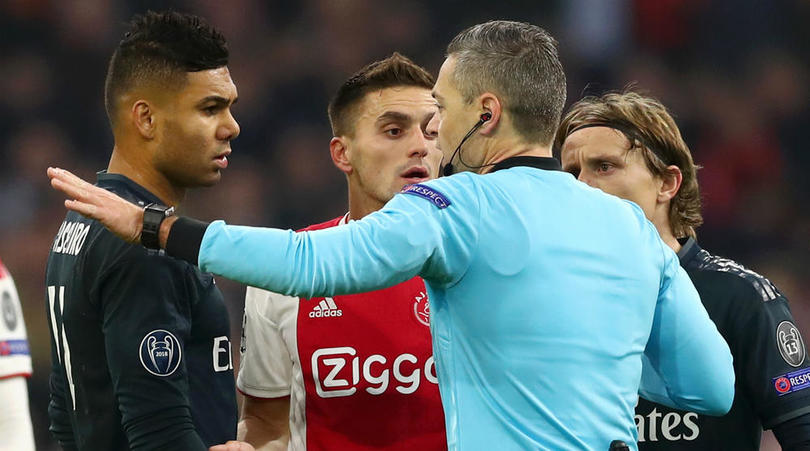 VAR controversy struck in the Ajax vs Real Madrid game