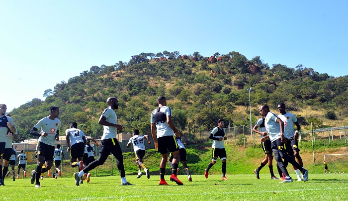 Kaizer Chiefs players in training