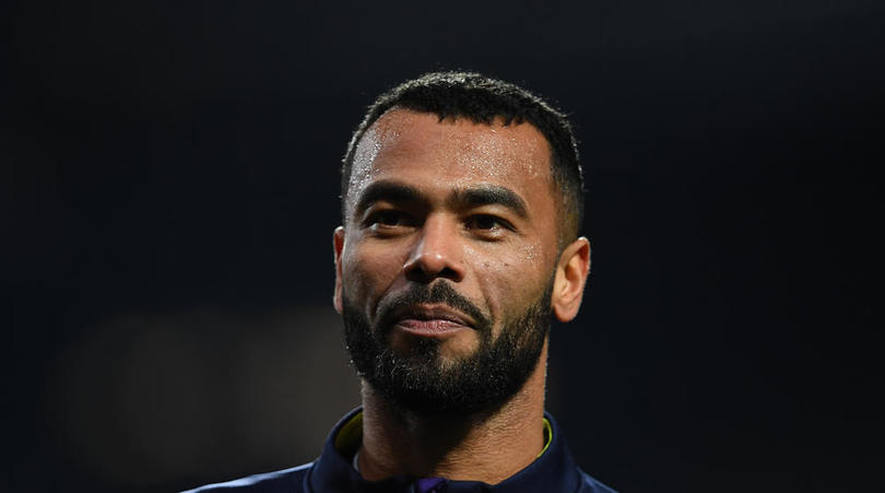 Derby County's Ashley Cole warms up during the Sky Bet Championship match at Portman Road, Ipswich.