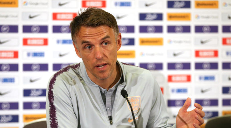 England women's head coach Phil Neville during the England women's squad announcement at St George's Park, Burton.