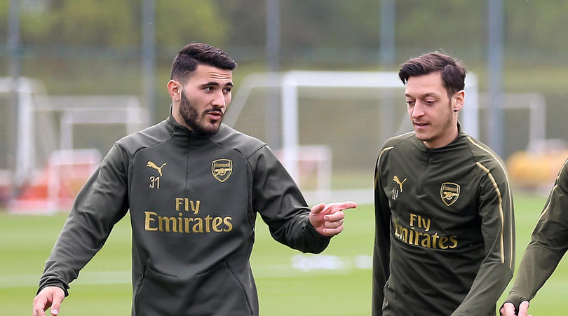 Sead Kolasinac and Mesut Ozil