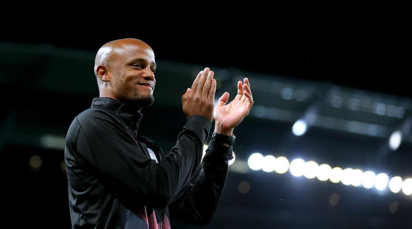 Manchester City Legend's Vincent Kompany applauds the fans at the end of the Vincent Kompany Testimonial at the Etihad Stadium, Manchester.