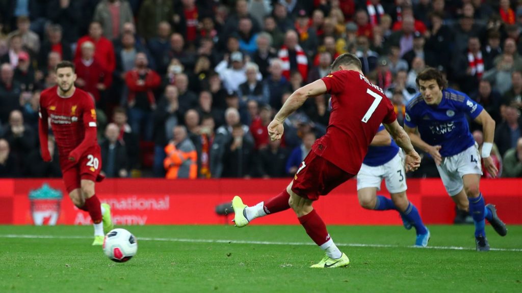 Last-gasp Milner penalty maintains Liverpool's winning run