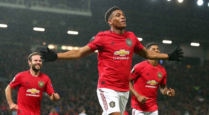 Anthony Martial of Manchester United celebrates