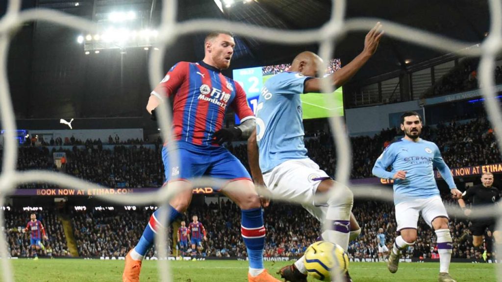 Aguero brace in vain as Palace pilfer point