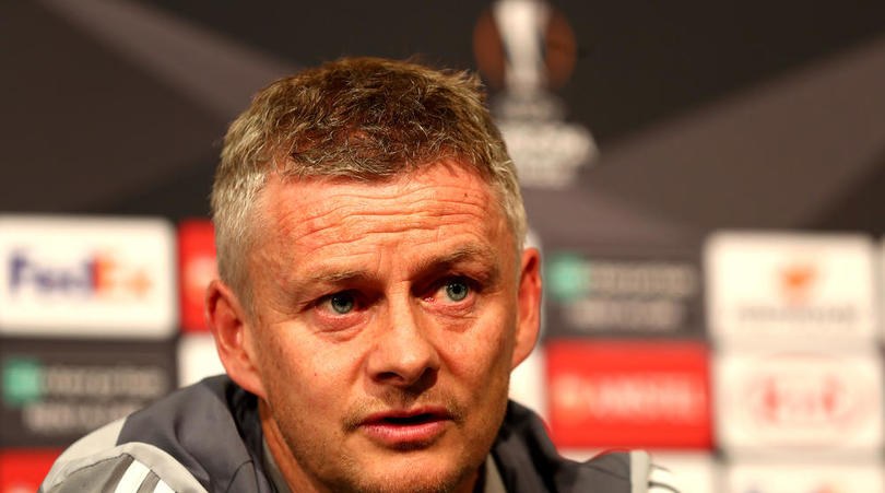 Manchester United's manager Ole Gunnar Solskjaer during the press conference at the Linzer Stadion, Linz, Austria.