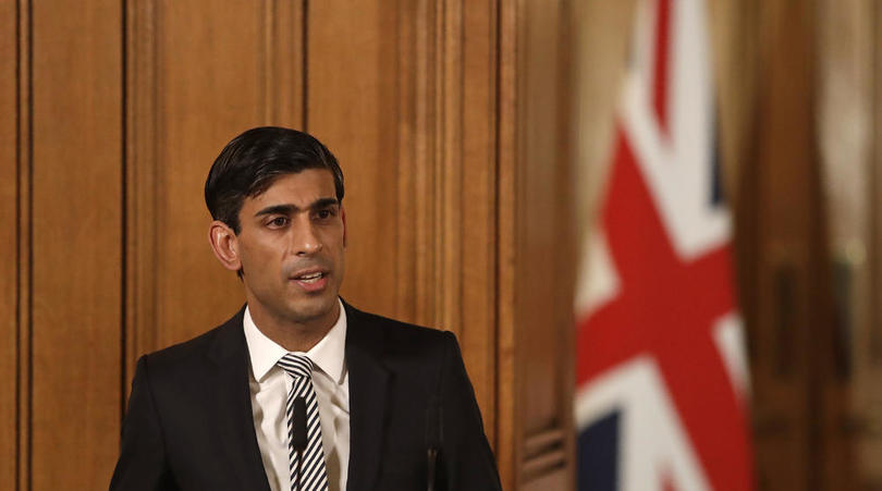 Chancellor Rishi Sunak speaking at a media briefing in Downing Street, London, on Coronavirus (COVID-19).